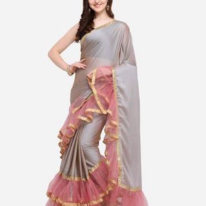 New Unused Ruffle Saree