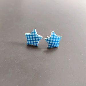 Blue Colour Checks Stud