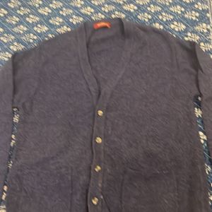 Men’s Button down Sweater, Lambs Wool