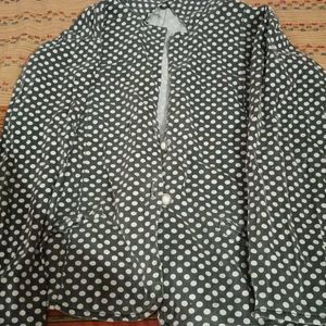 Black and White Polka Dot Partywear Blazer