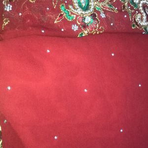 Red Festival Party Wear Saree