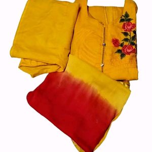 Kurta Churidar And Dupatta Set