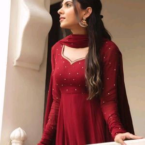 Heavy Flared Anarkali Maxi Dress