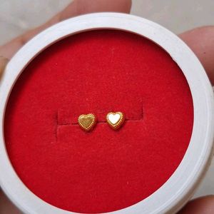 Beautiful New Heart and Dimond Cut Studs