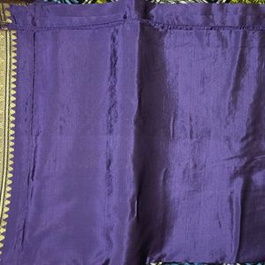 Purple Saree without blouse