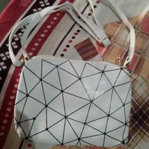 White Sling Bag Stylish Printed