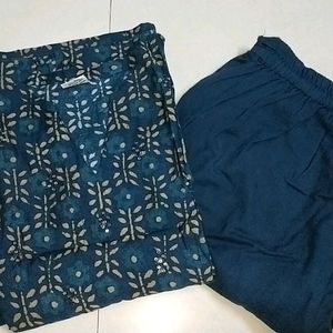 Blue Kurti With Pant