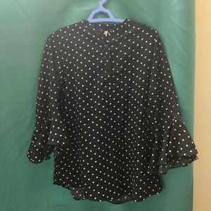 Cute Black Polka Dot Top