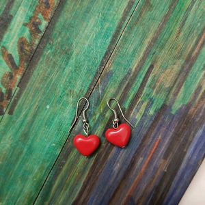 Earring Red Heart