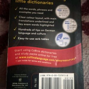 Collins German School Little Dictionary