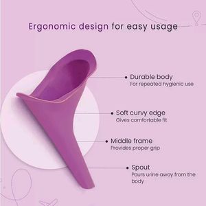 Portable Soft Silicone Woman Urinal Funnel Stand U