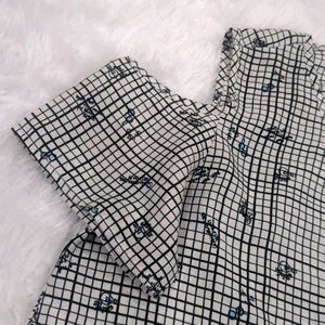 Black White Check Box Shirt