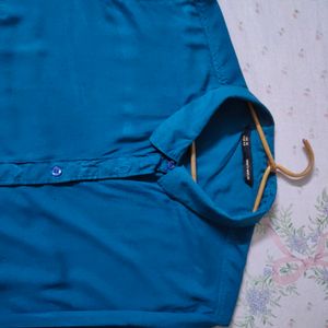 Solid Shirt Blue Teal