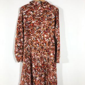 Max Brown Printed Dress(Women’s)