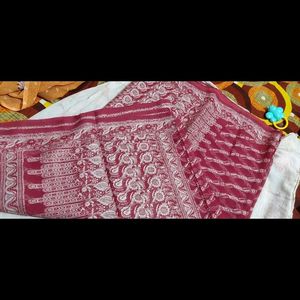 Maroon Saree