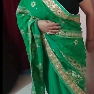 Party Wear Emboredrie Saree