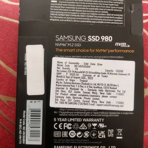 Samsung 980 500GB M.2 NVMe SSD For Laptop PC Ps5