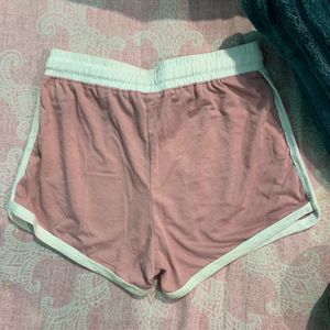 Pink Midrise Sport Shorts For Women