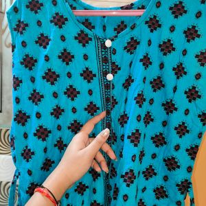 Blue Sleeveless Tunic