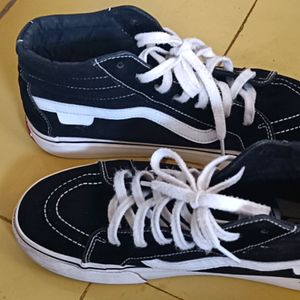 Vans Canvas Black & White Shoes