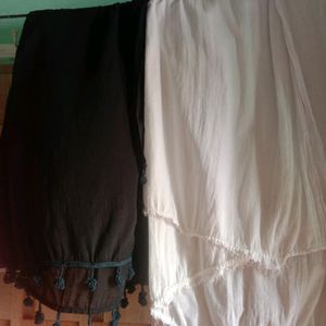 White Black Dupatta