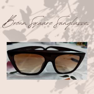 Brown Square Sunglasses