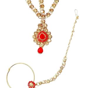 new Red Bridal wellery set with tag.... Trendy