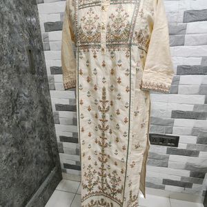 Embroidered Silk Kurti