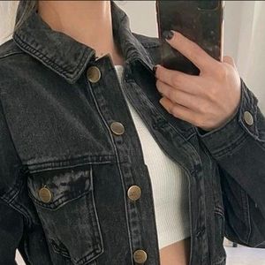 Denim Black Jacket 🖤