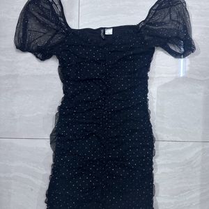 H&M Women Black Short Dress