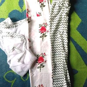 Floral Print Pant Kurta Dupatta Set🛒🛍️