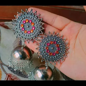 Oxidised Jhumka