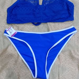 Blue Beach Bra Panty Set