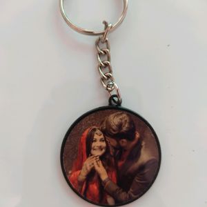 Customized Keychains Metalic Glitter Effect