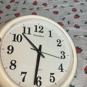 Cream Color Painted Wall Clock