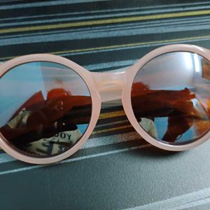 Pink Round Frame Sunglass For Women