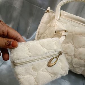 Branded Fur Sling Bag