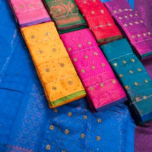 Saree For Women With Stone Work