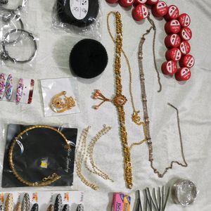 Jhumkas + Saree Pins + Other Combo