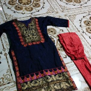 Navy Blue Festive Kurta