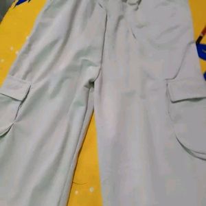 Beige Cargo Trousers