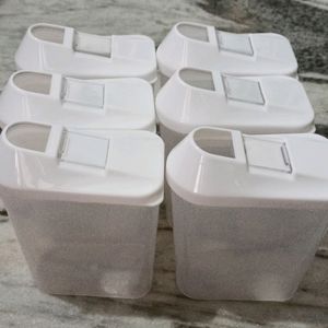 Set Of 6 Kitchen Containers - 750ml Each