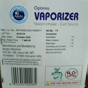 Apollo Vapouriser Steam Inhaler Cum sauna