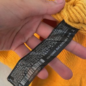 Original Zara Crop Yellow Sweater