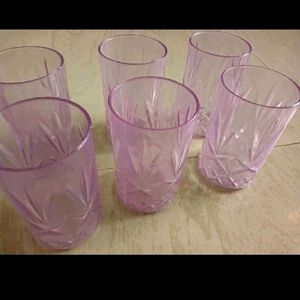 Set Of Six Plastic Glasses