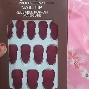 Press On Nails(Matte Red Rose)