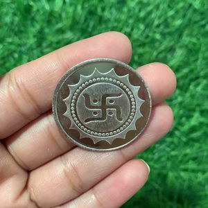 Swastik Coin With Ganeshji & Laxmiji