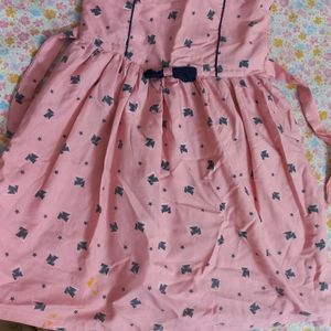 Pink  Girls  Dress (8 To 10 Years)