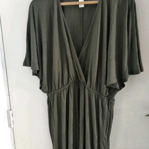 H&M OLIVE GREEN DRESS