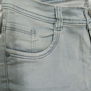 Mid Waist Grey Jean Jeggings